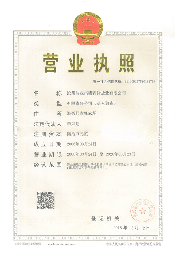 青鋒公司營業(yè)執(zhí)照